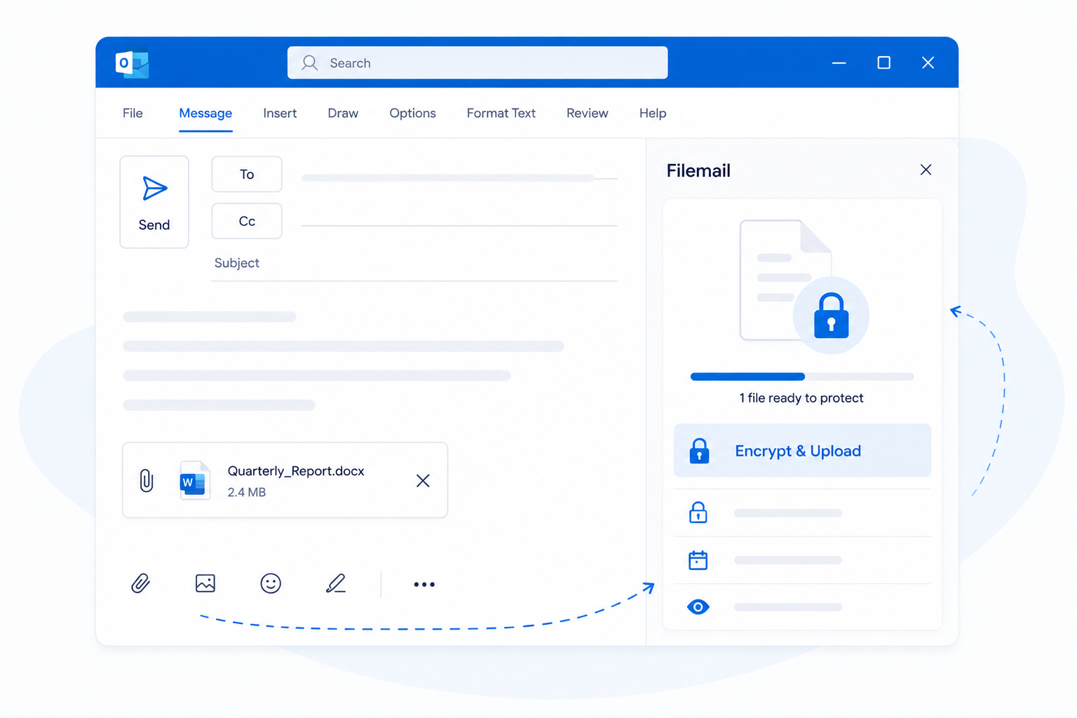 End-to-End-verschlüsselte Dateiübertragungen in Outlook