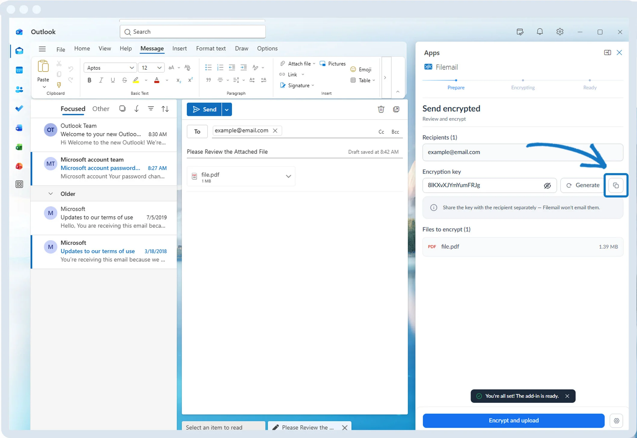 Outlook-lisäosat-vaihe