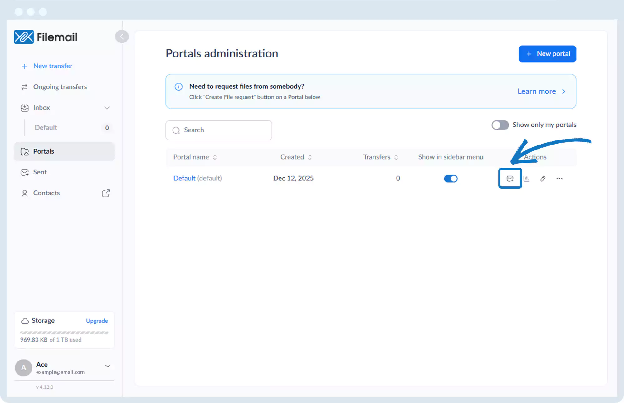 接收文件 - 文件请求