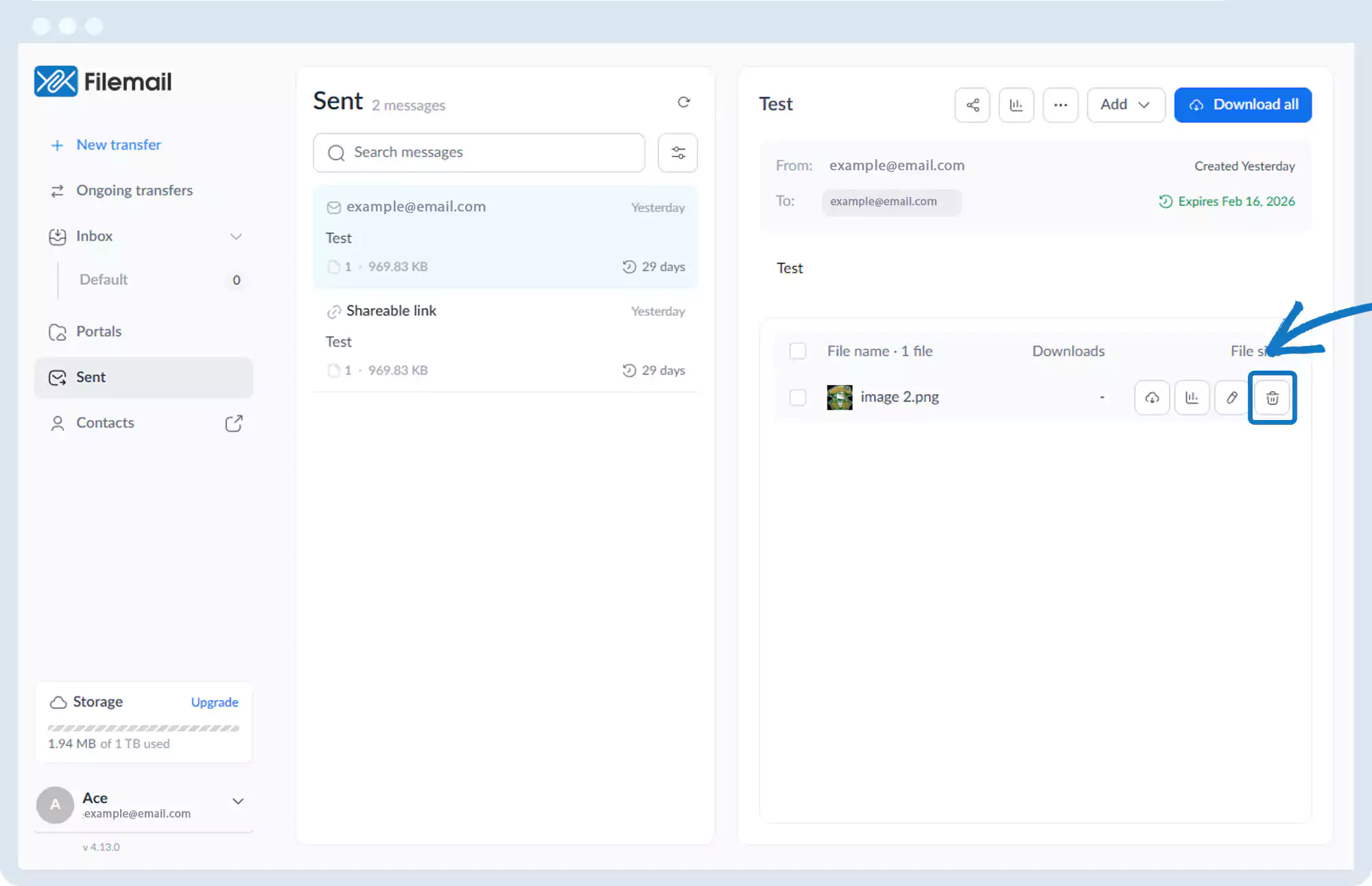 从传输中删除传输或文件