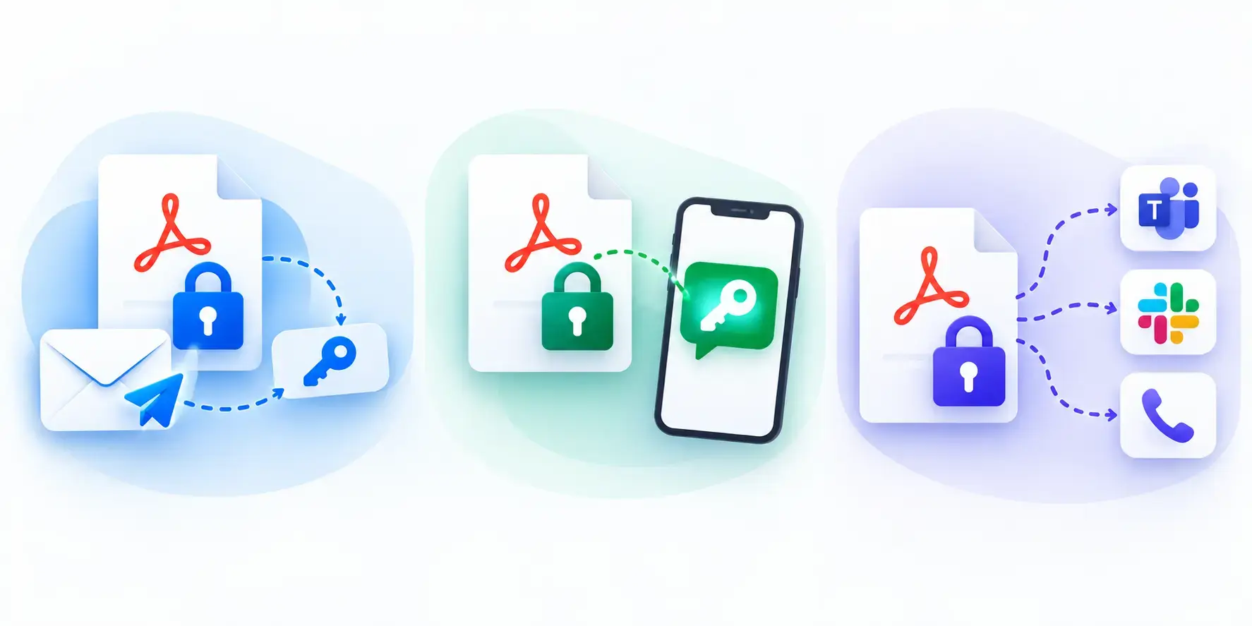 Three ways to share a Filemail decryption key with an Outlook recipient