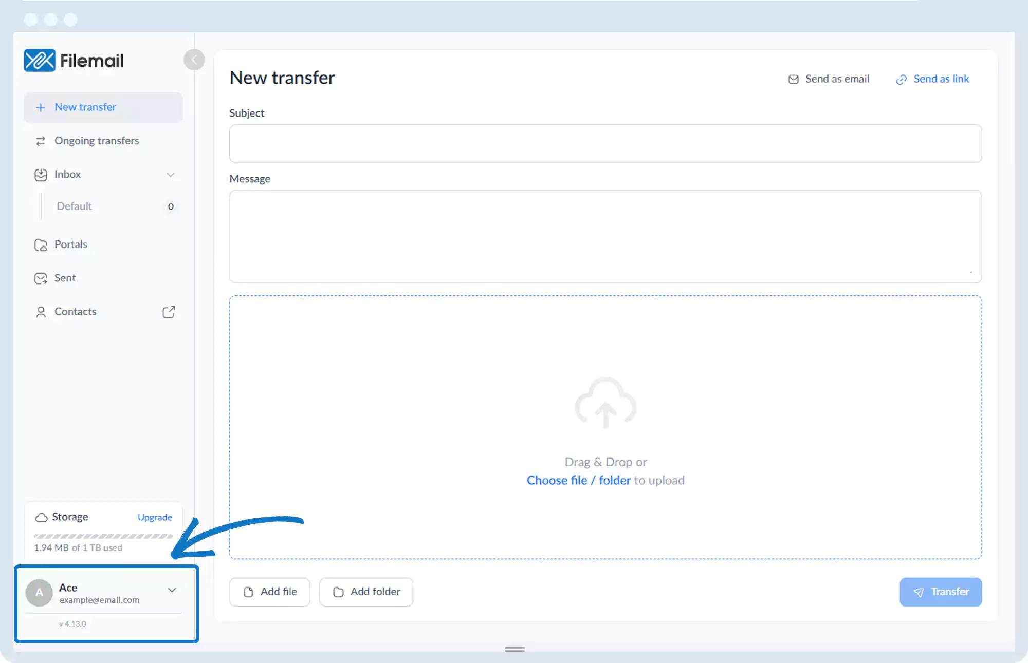 传输设置 - 默认
