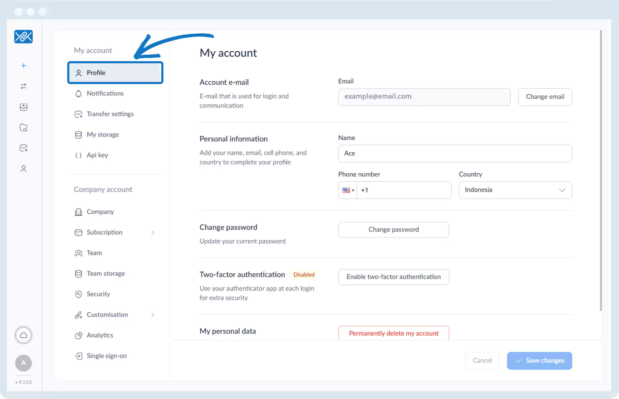 双因素身份验证 - 启用